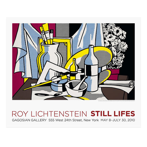 Roy Lichtenstein: Still Lifes poster, depicting Still Life with Palette