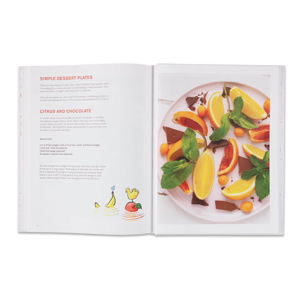 Interior spread of the cookbook Mina Stone: Lemon, Love & Olive Oil