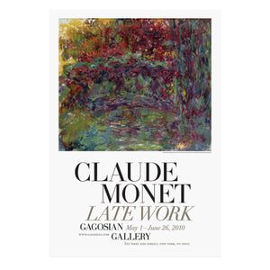 Claude Monet: Late Work poster featuring Le pont japonais (1918–24)