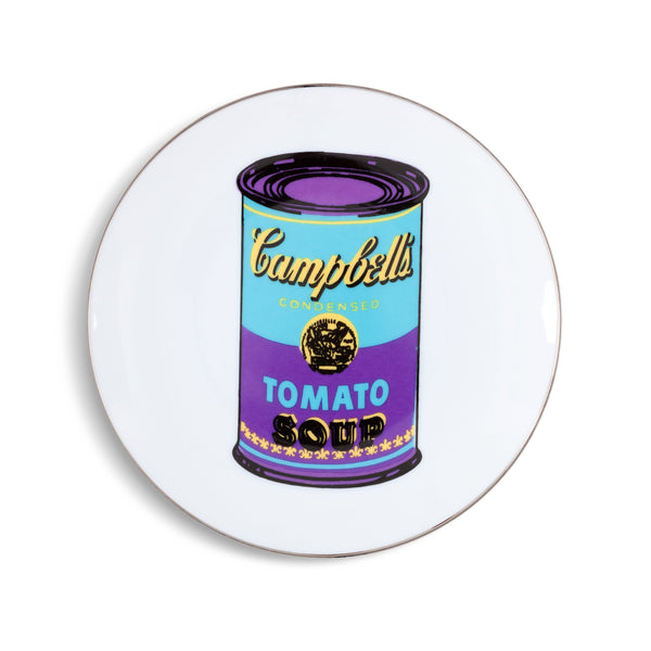 Andy Warhol: Campbell's Soup Can Plate (Turquoise/Purple
