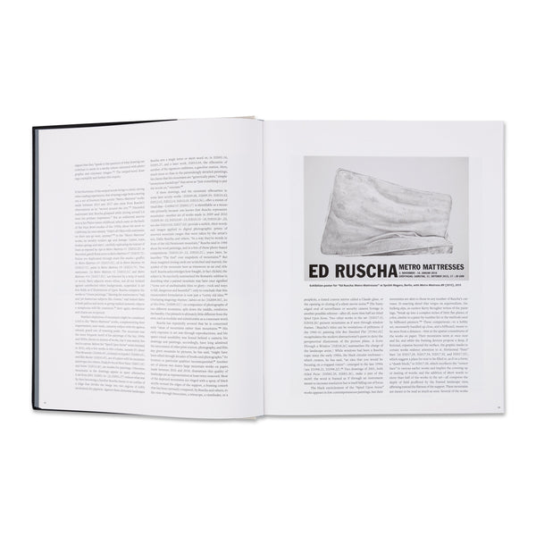 Interior spread of the catalogue raisoné Edward Ruscha Catalogue Raisonné of the Works on Paper: Volume Three 1998–2018