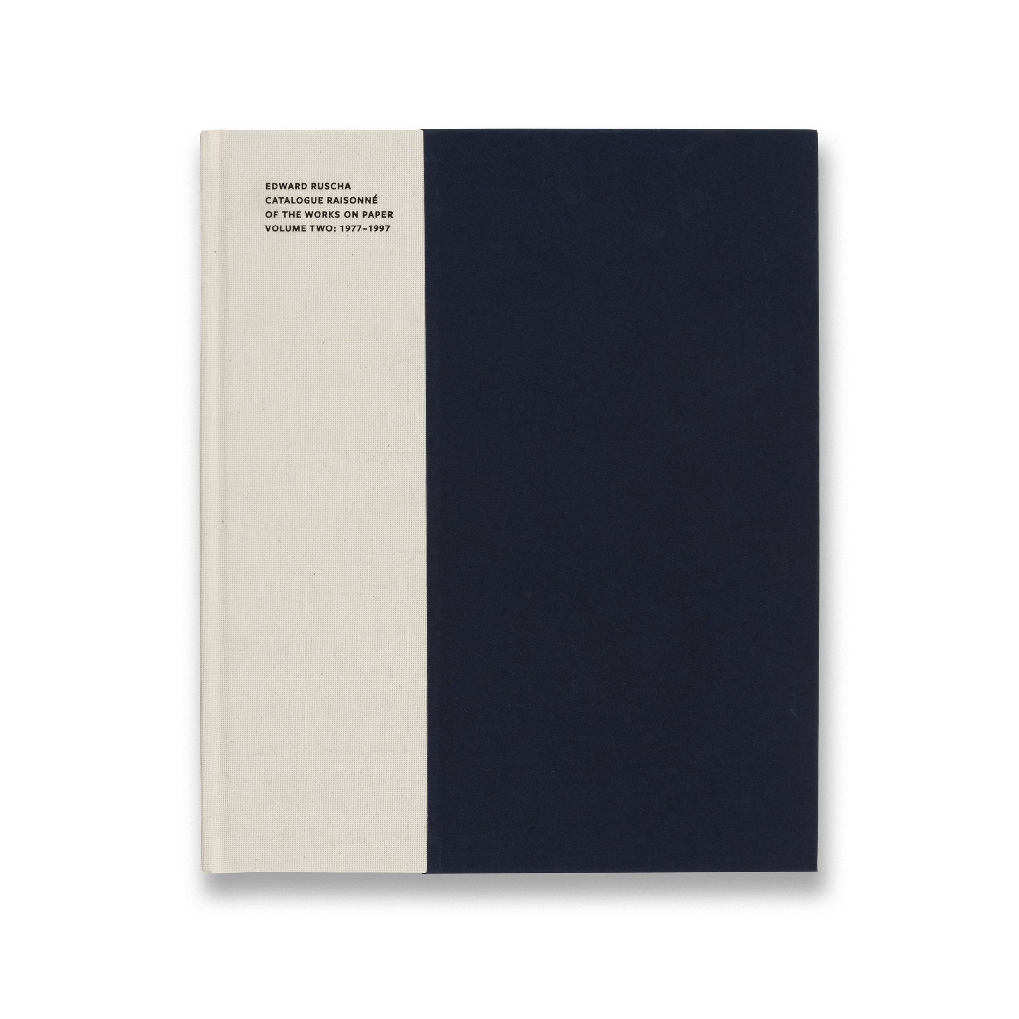 Cover of the catalogue raisoné Edward Ruscha Catalogue Raisonné of the Works on Paper: Volume Two, 1977–1997