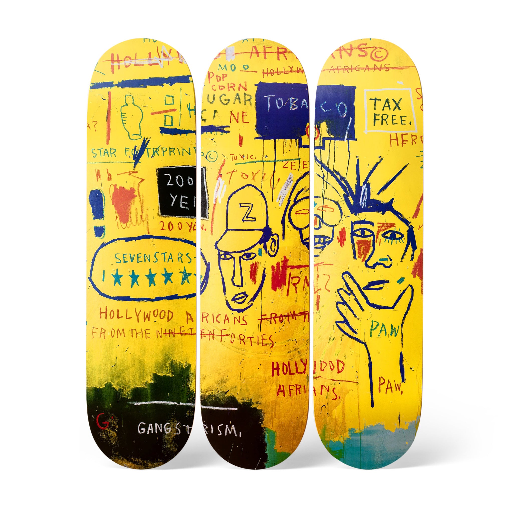 Jean-Michel Basquiat: Hollywood Africans Skateboard Decks