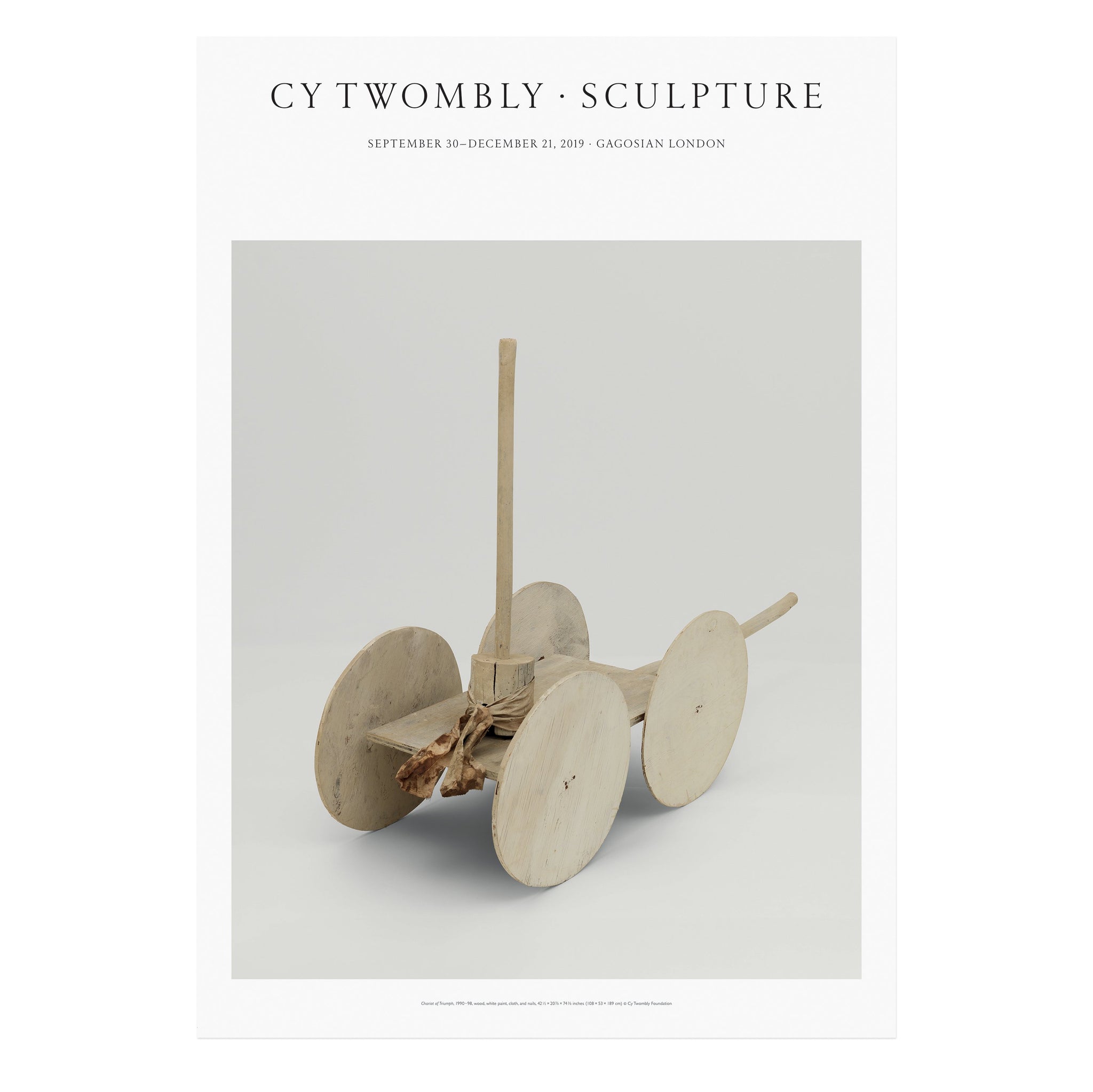 Cy Twombly: Sculpture poster, depicting the sculpture Chariot of Triumph