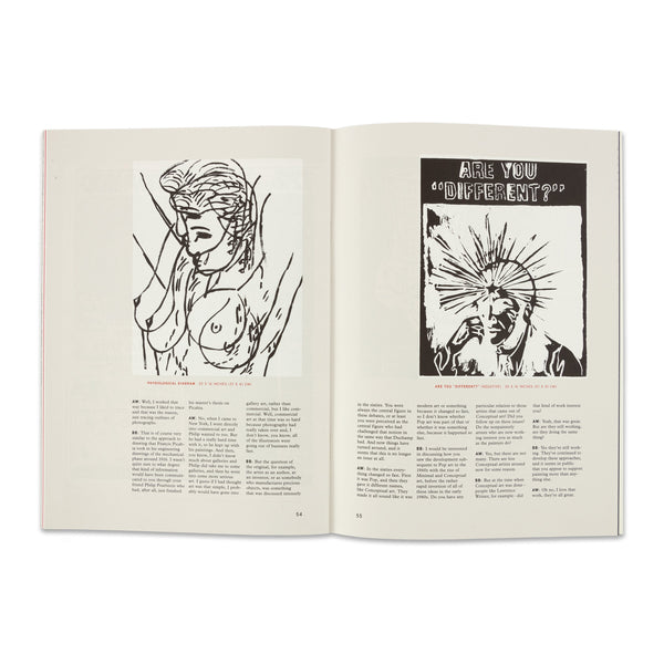 Interior spread of Andy Warhol: B&W Paintings: Ads and Illustrations 1985–1986