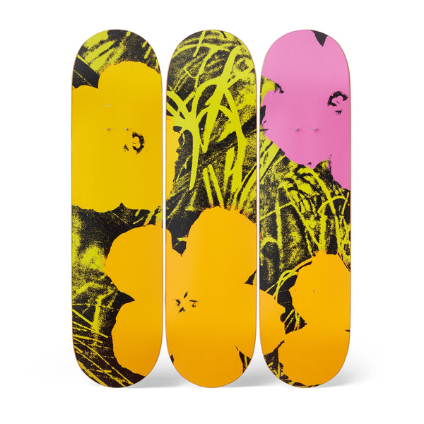 Andy Warhol: Flowers Skateboard Decks (Lime/Orange)