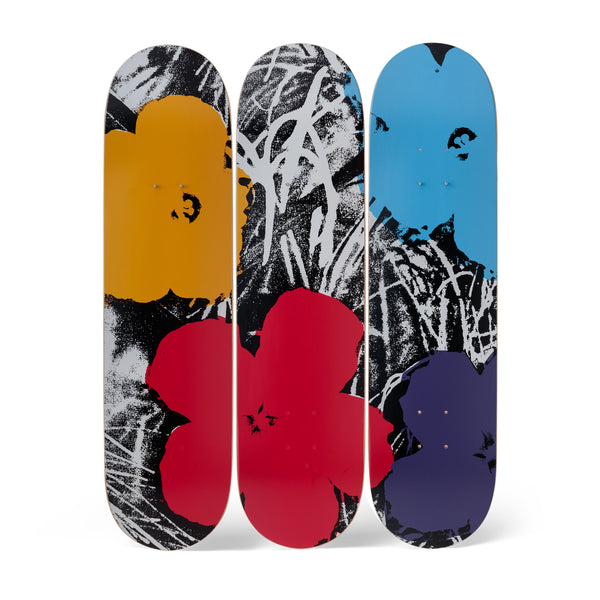 Andy Warhol: Flowers Skateboard Decks (Grey/Red)