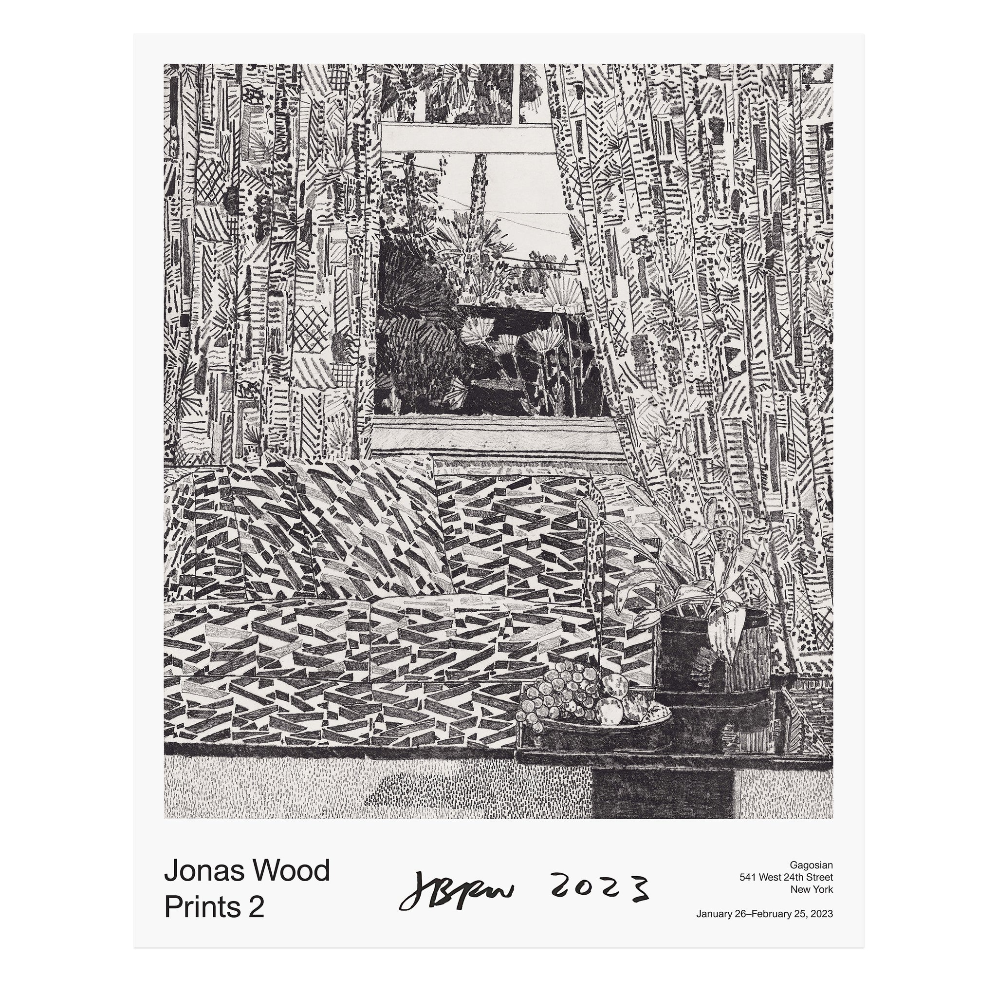 Jonas Wood Robot and Bear Poster | Gagosian Shop